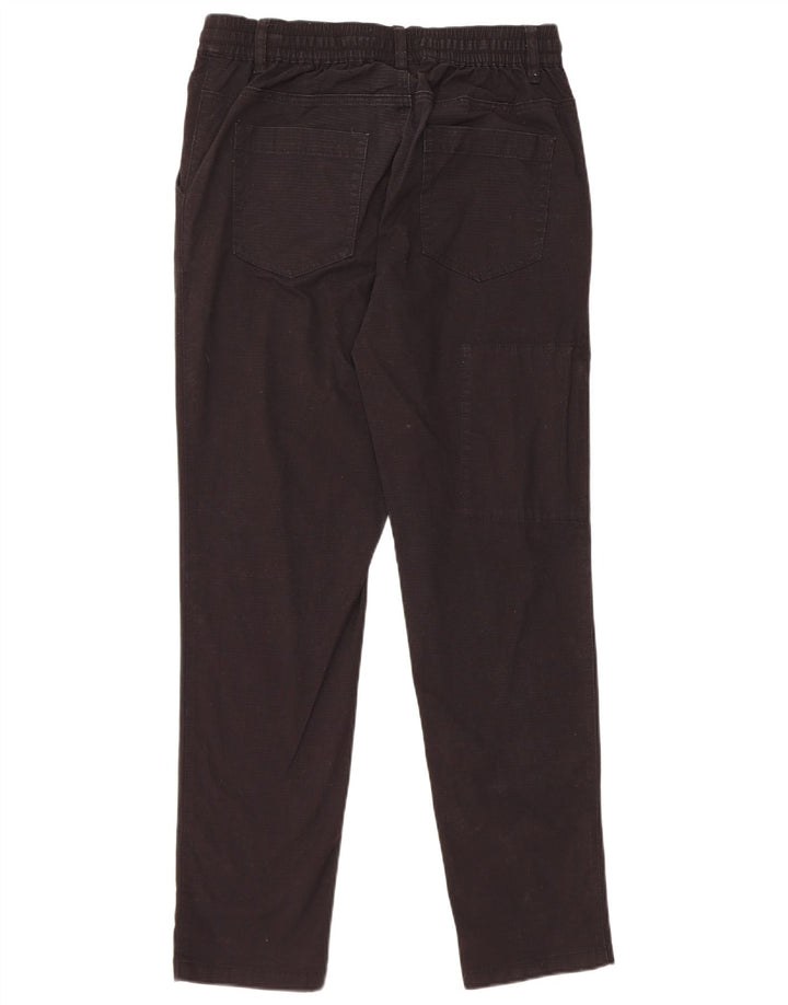CHAMPION Mens Tapered Casual Trousers Small  Black Check Cotton