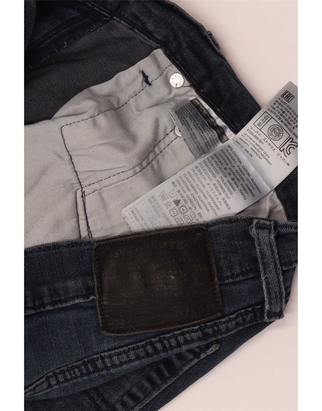 Levi's Herre 512 Slim Jeans W34 L34 Blå Bomuld