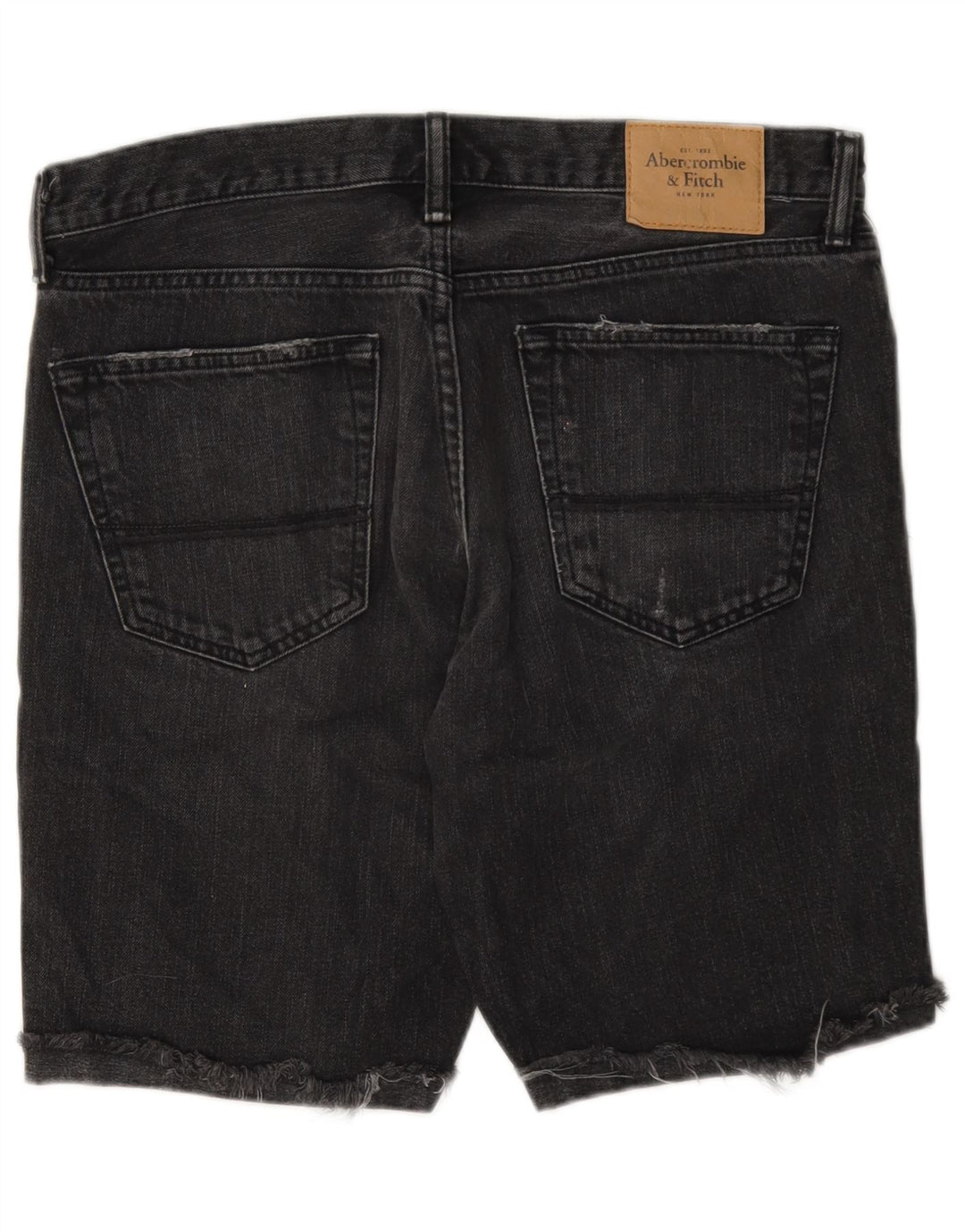 Abercrombie & Fitch denimshorts til mænd W33 mellemgrå bomuld
