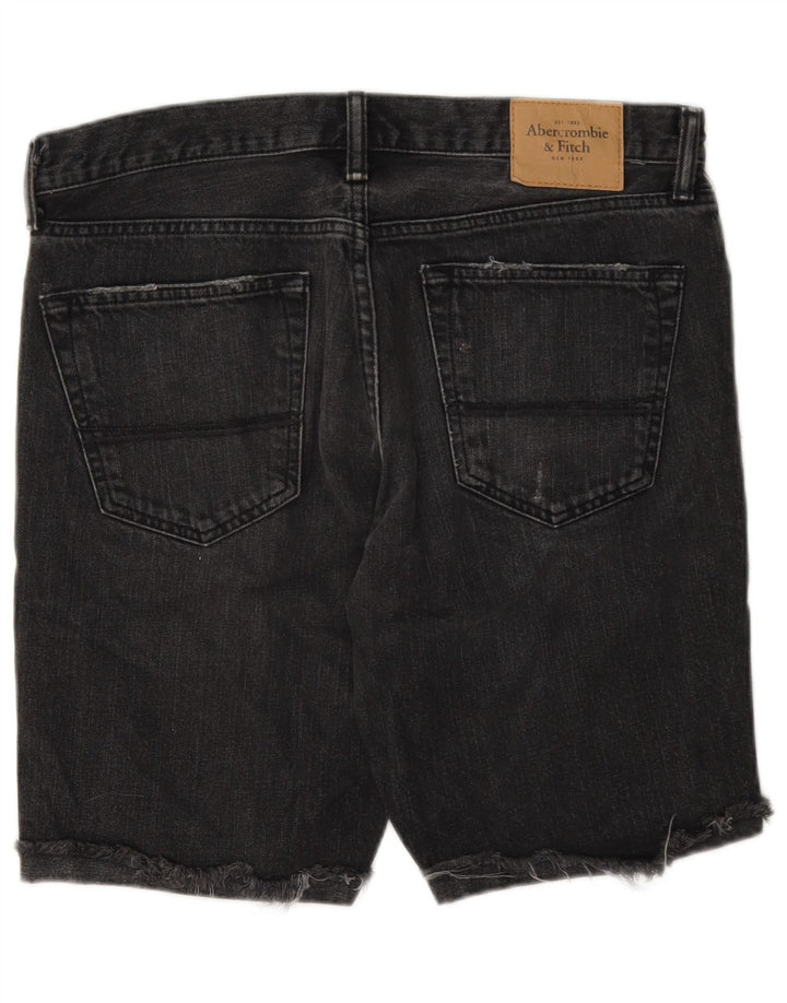 Abercrombie & Fitch denimshorts til mænd W33 mellemgrå bomuld