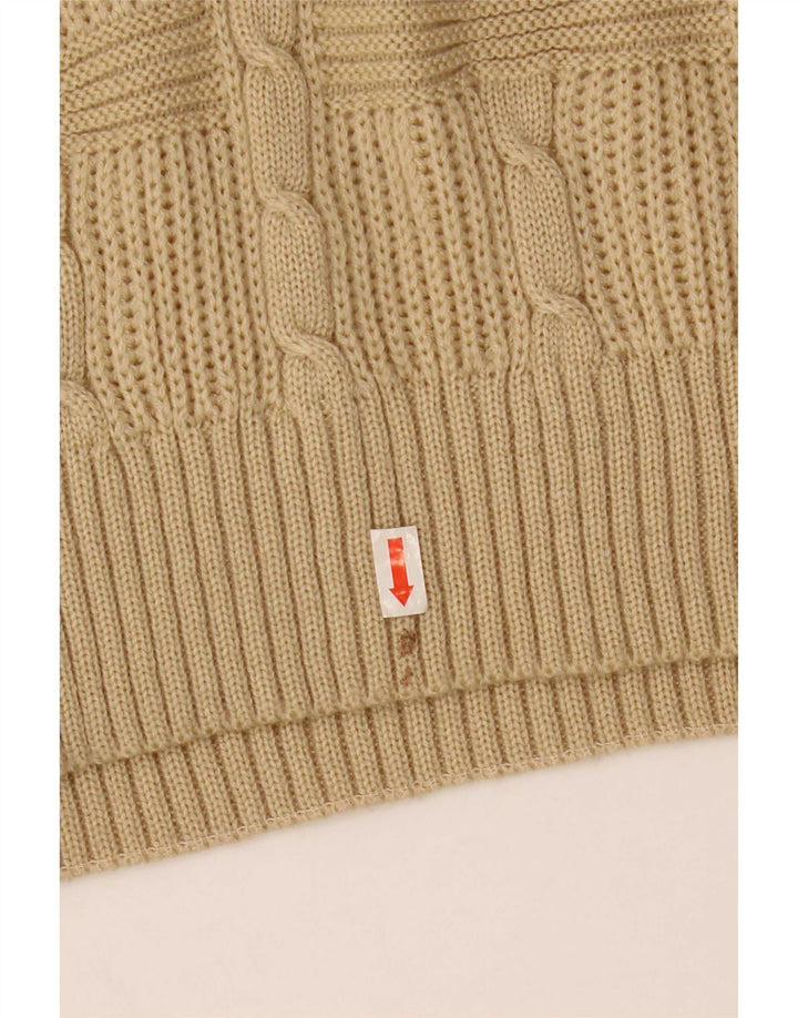 Vintage Herre Crew Neck Jumper Sweater IT 50 Medium Beige Akryl