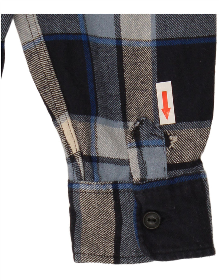 Gap Herre Flanelskjorte XS Blå Plaid Bomuld