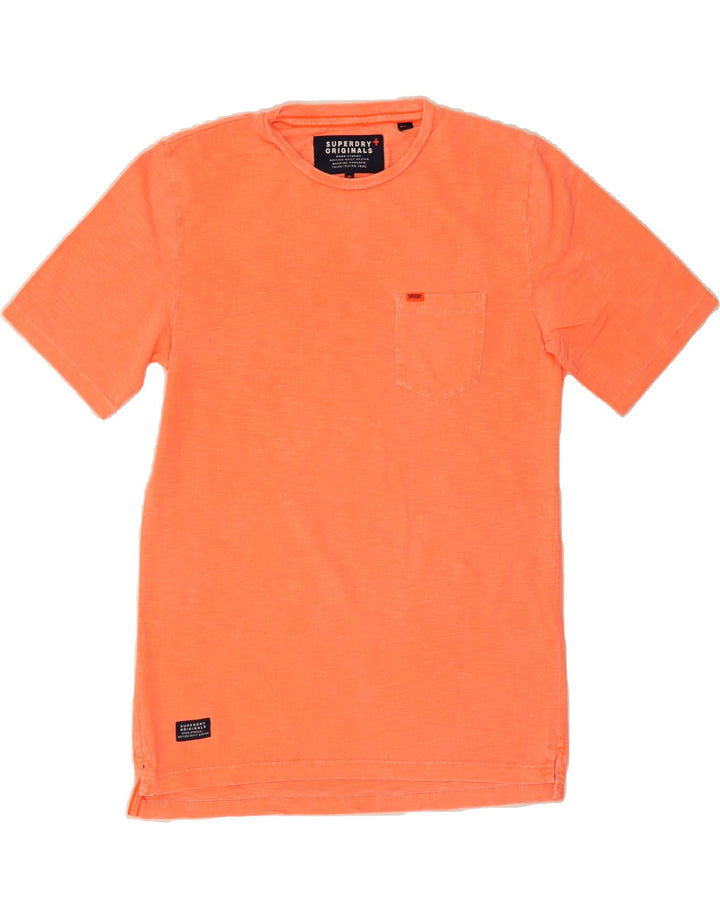 SUPERDRY Mens T-Shirt Top Small Orange Cotton Vintage Superdry and Second-Hand Superdry from Messina Hembry 