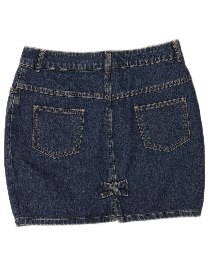 Explorer Dame Mini Denim Nederdel UK 10 Small W28 Blue Cotton