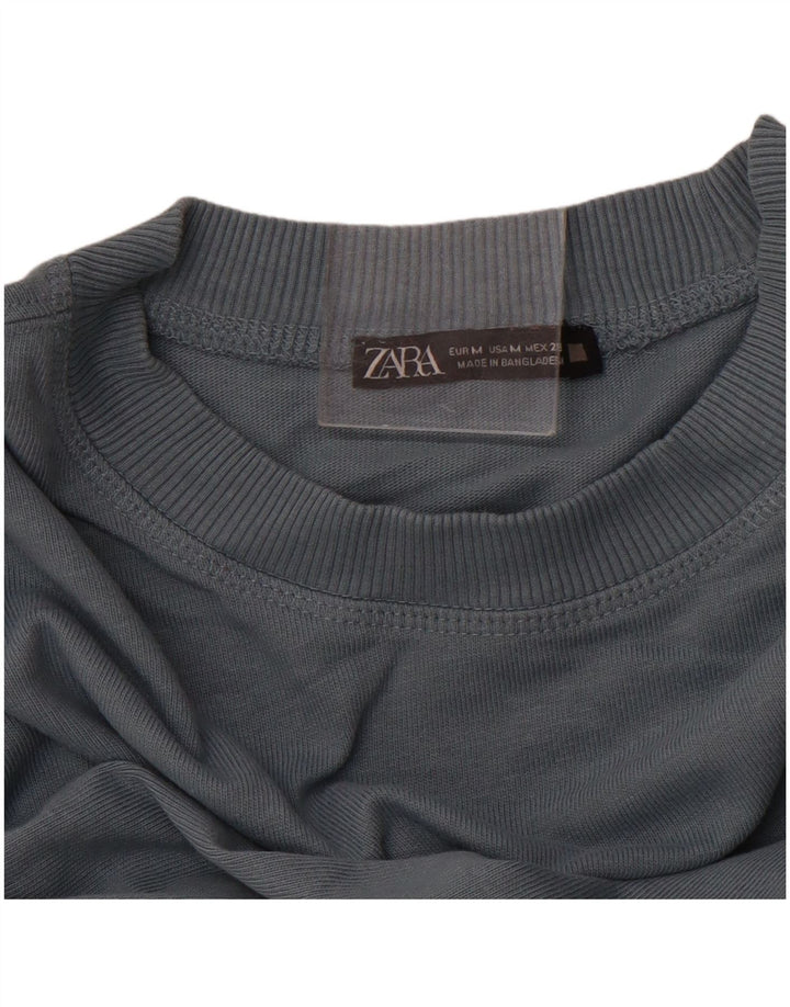 ZARA Dame Sweatshirt Jumper UK 14 Medium Grå
