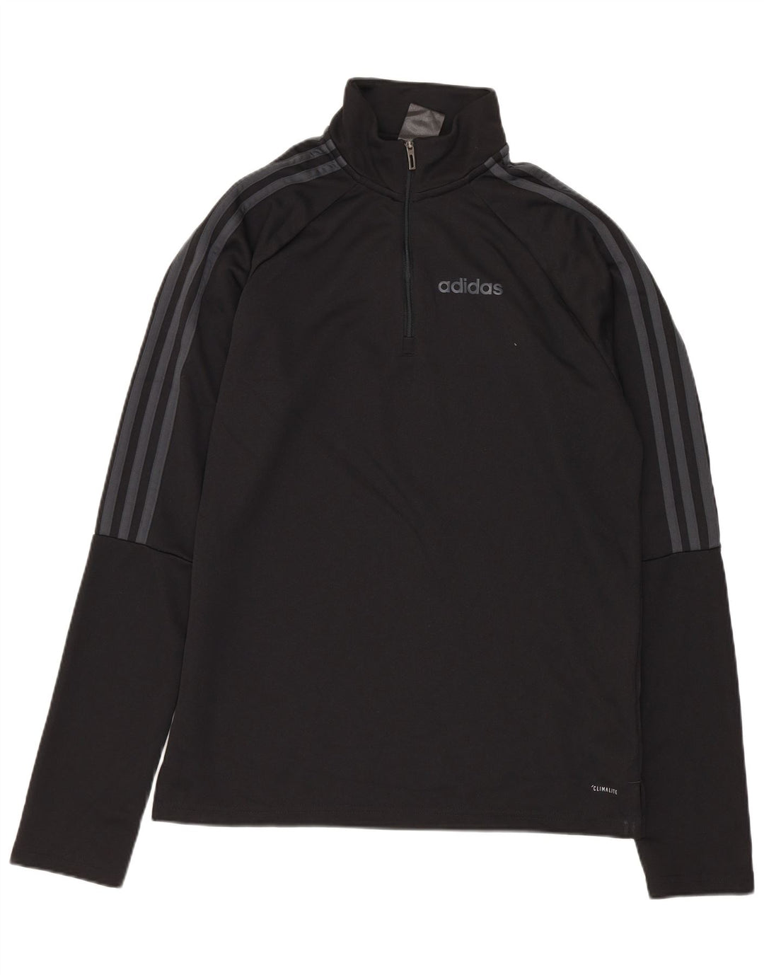ADIDAS Herre Climalite Pullover med lynlås, træningsdragt, lille sort