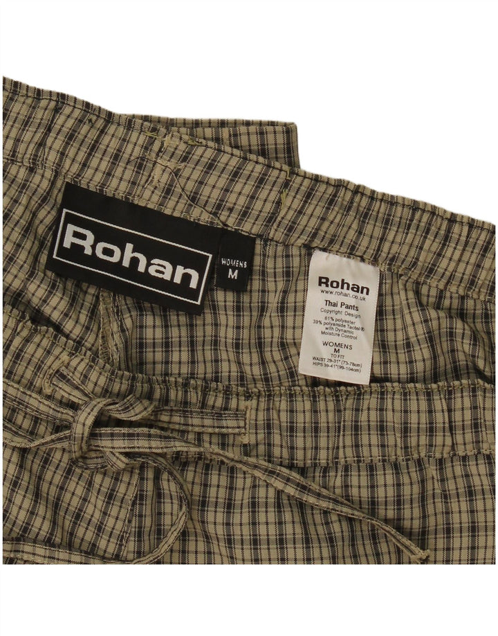 Rohan lige chinosbukser til kvinder Medium W30 L30 Khaki ternet polyester
