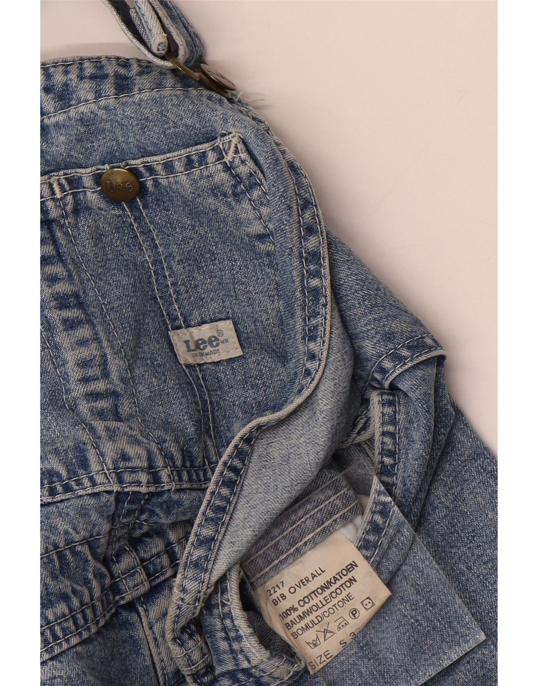 Lee Herre Cargo Dungarees Jeans W32 L30 Blå Bomuld
