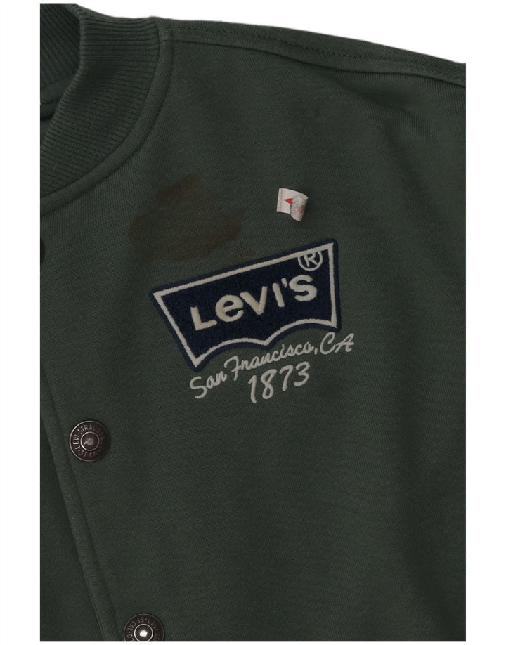 Levi's Boys Grafisk Varsity-jakke 7-8 år Grøn Colourblock Bomuld