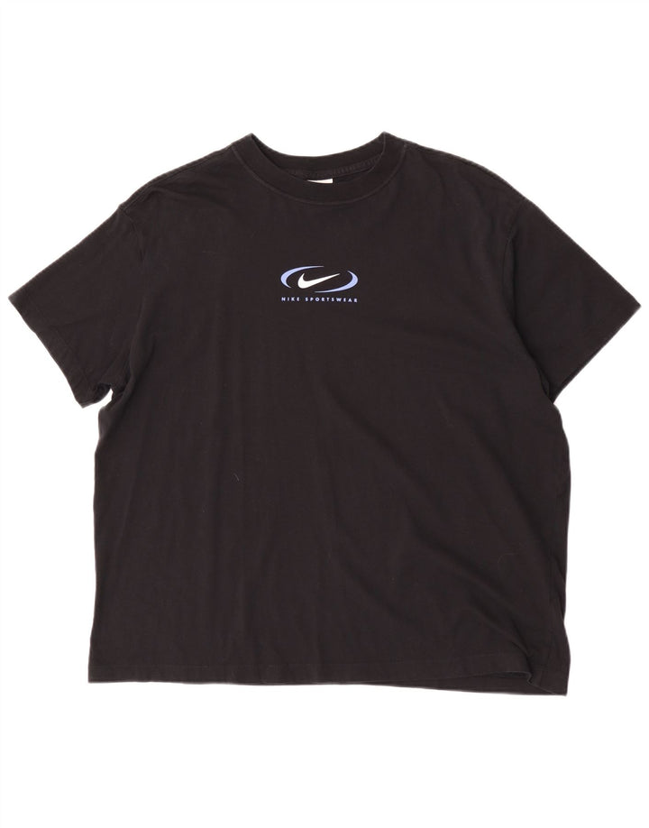 Nike grafisk T-shirt top til mænd, stor sort bomuld