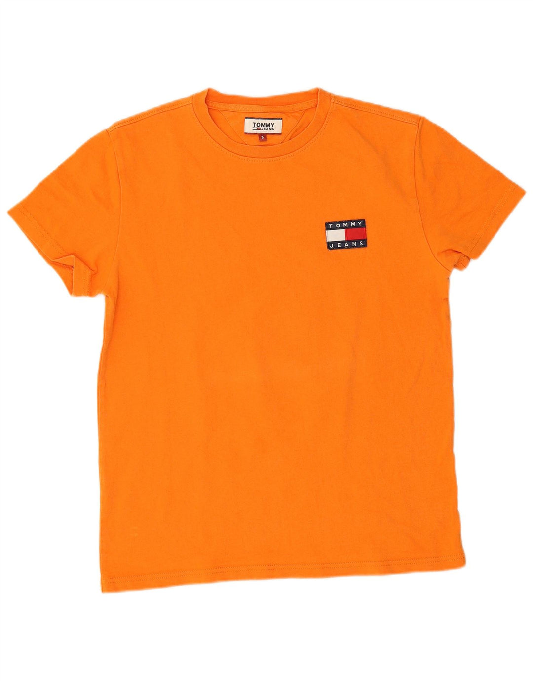 Tommy Hilfiger Herre T-Shirt Top Lille Orange Bomuld