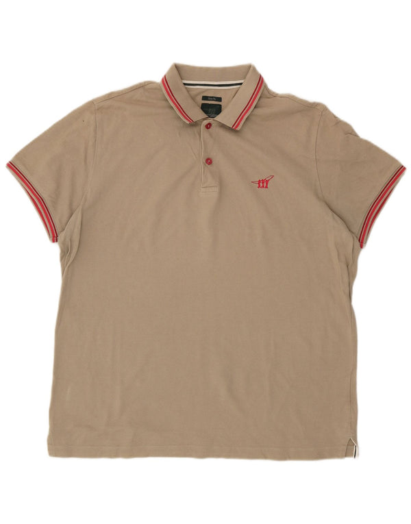 Henry Cottons Herre Slim Fit Polo Shirt 2XL Beige Bomuld