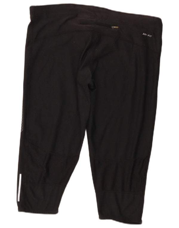 Nike Dame Dri Fit Capri Leggings XL Sort Polyester Sports