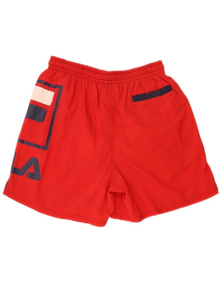 Fila Herre grafiske sportsshorts Medium rød nylon