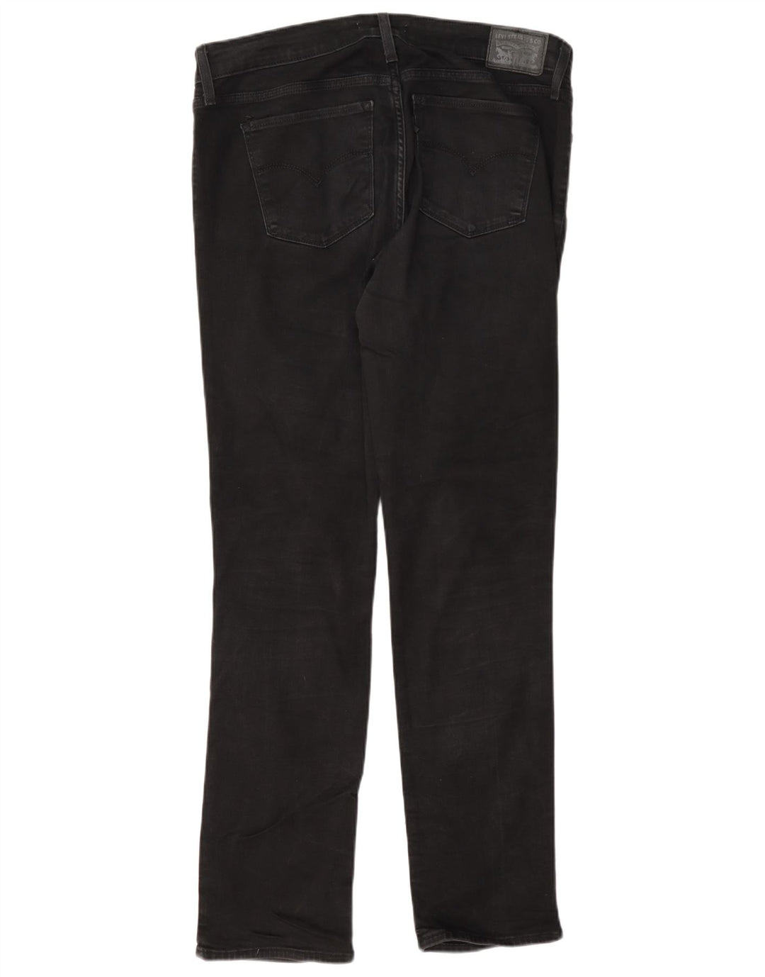 Levi's Dame 712 Slim Jeans W32 L32 Sort Bomuld