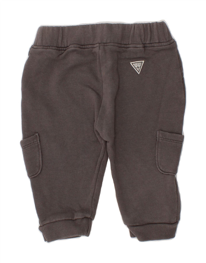 GUESS Baby Boys Joggers Tracksuit Trousers 3-6 Months Grey Vintage Guess and Second-Hand Guess from Messina Hembry 