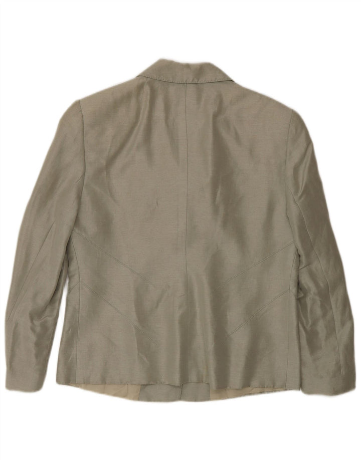 Valentino 3/4 ærmer 2-knaps blazerjakke til kvinder UK 12 Medium Green