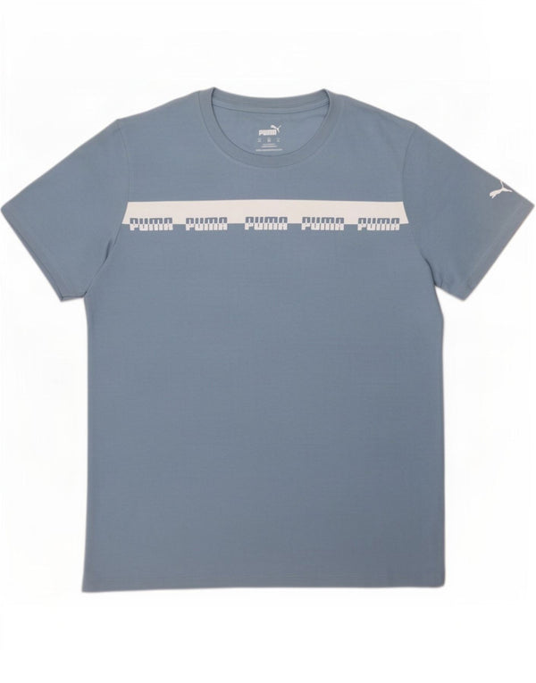 Puma Grafisk T-Shirt Top UK 18 XL Blå Bomuld
