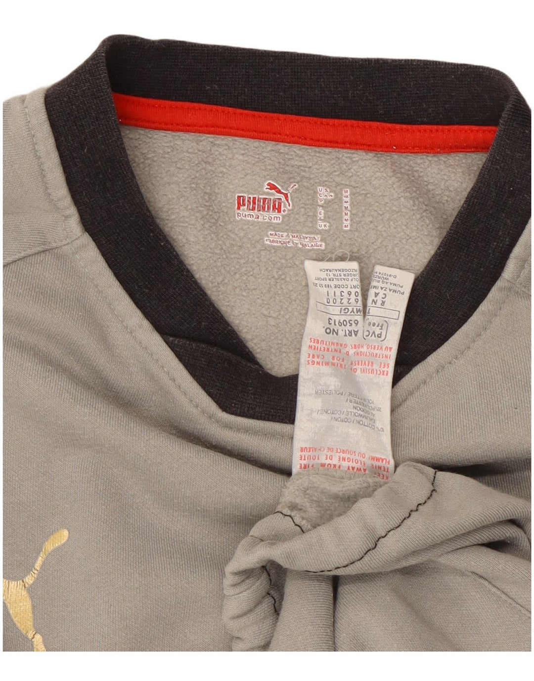 Puma Herre sweatshirt Jumper Medium Grå Colourblock Bomuld