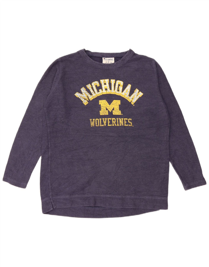 Champion Herre Michigan Wolverines grafisk top langærmet lille marineblå