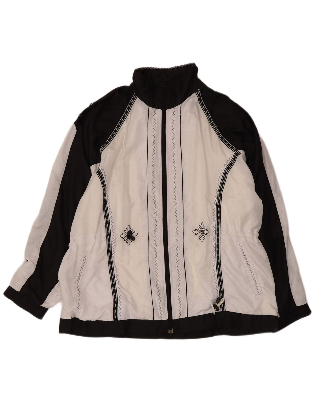 Trooper Dame Windbreaker Jacket UK 20 2XL Hvid Colourblock