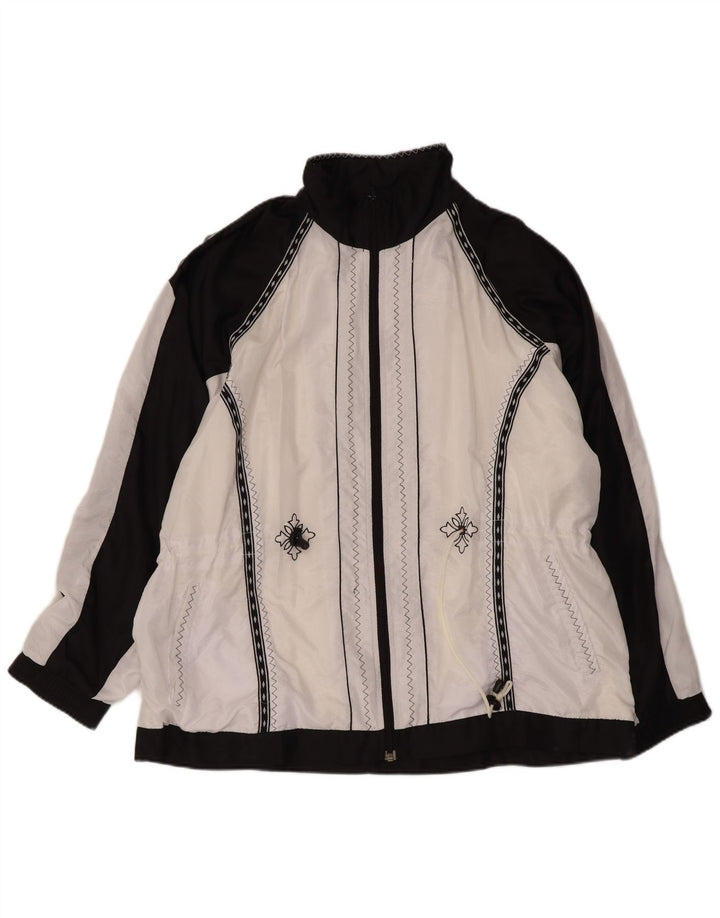 Trooper Dame Windbreaker Jacket UK 20 2XL Hvid Colourblock