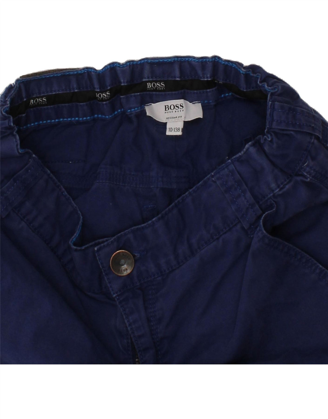 HUGO BOSS Boys Regular Fit Denim Shorts 9-10 Years W22 Blue Vintage Hugo Boss and Second-Hand Hugo Boss from Messina Hembry 