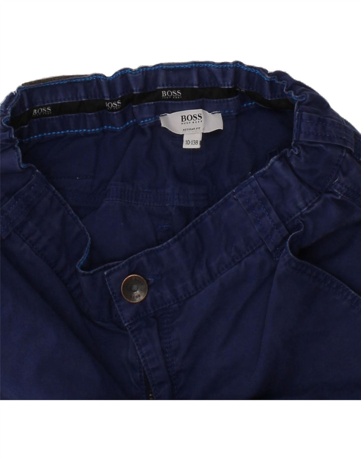HUGO BOSS Boys Regular Fit Denim Shorts 9-10 Years W22 Blue Vintage Hugo Boss and Second-Hand Hugo Boss from Messina Hembry 