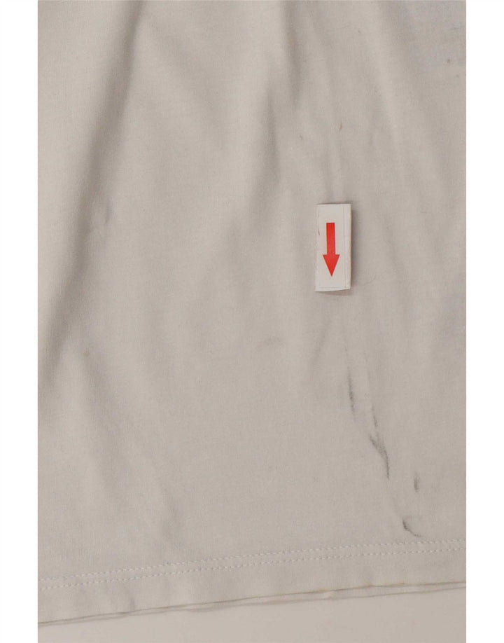 Levi's Dame Grafisk T-Shirt Top UK 14 Medium Hvid Bomuld