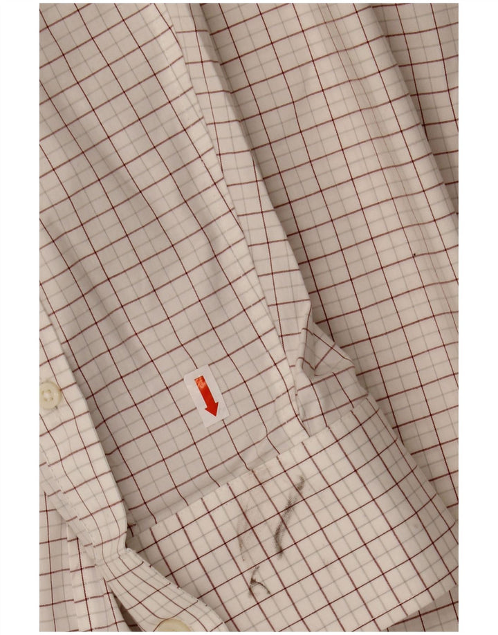 J. CREW Herre Slim Shirt Størrelse 17 1/2 XL Hvid ternet bomuld