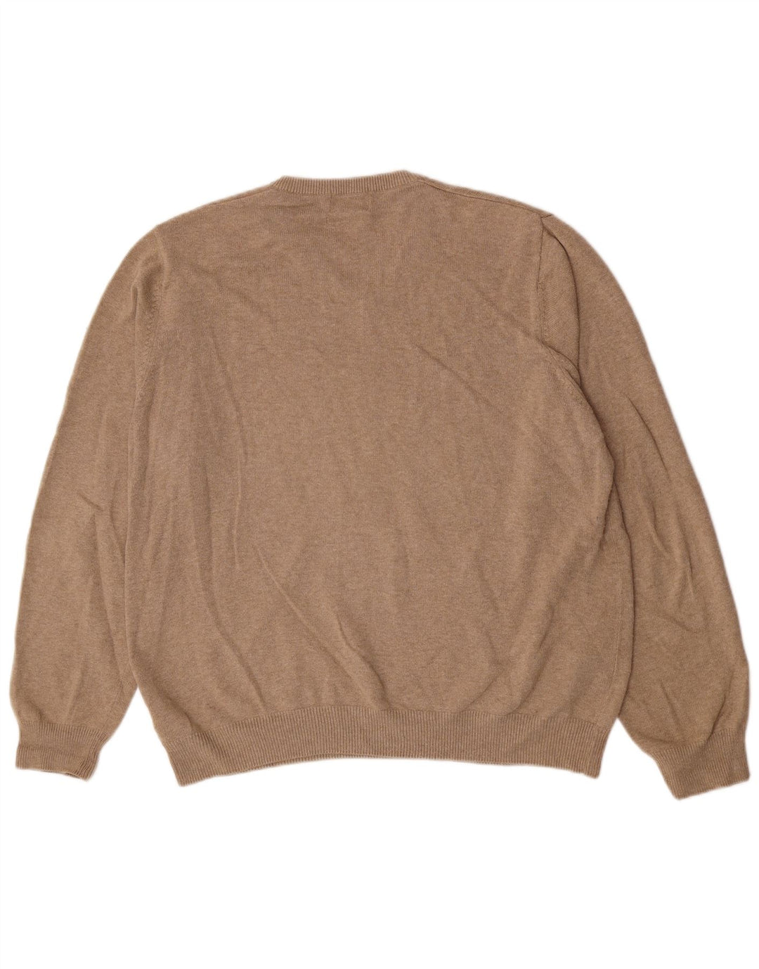 Marks & Spencer Herre V-hals sweater XL Beige Bomuld