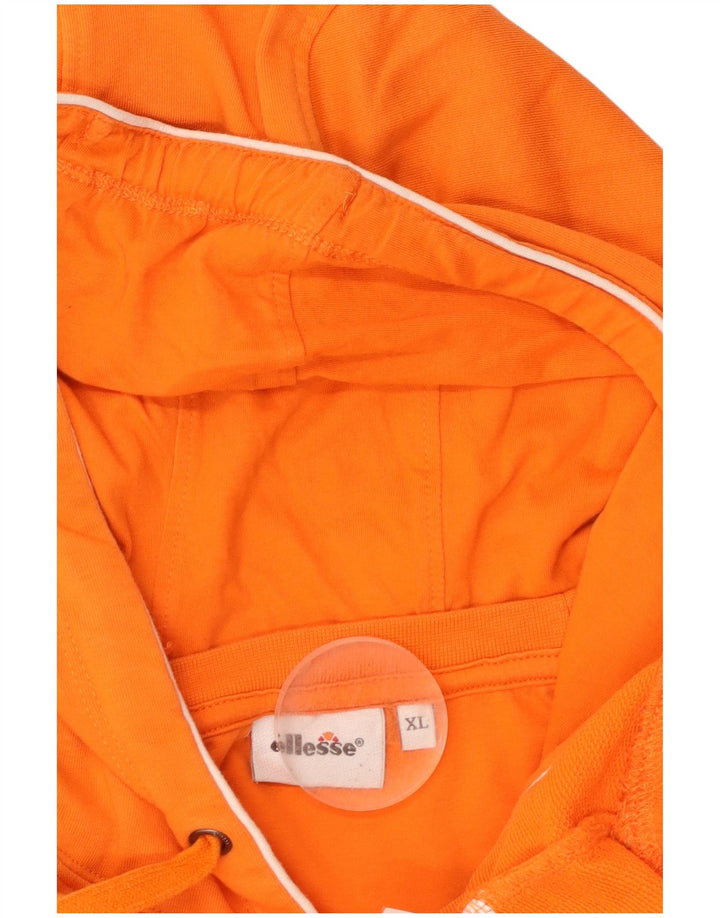 ELLESSE Grafisk hættetrøje til mænd XL Orange bomuld