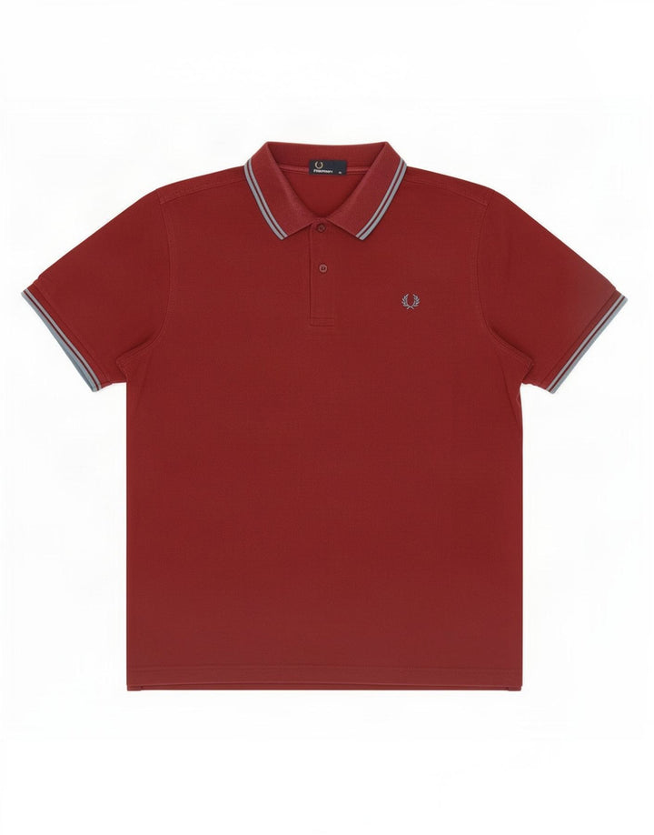 Fred Perry herre poloshirt XL rødbrun bomuld