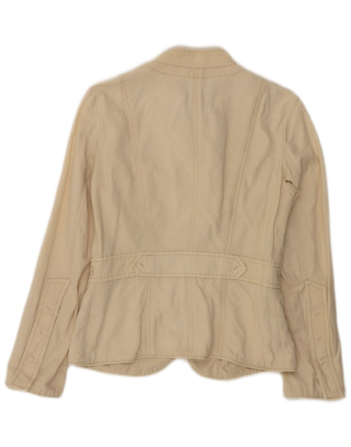 Zara Womens Utility Jacket UK 12 Medium Beige Bomuld