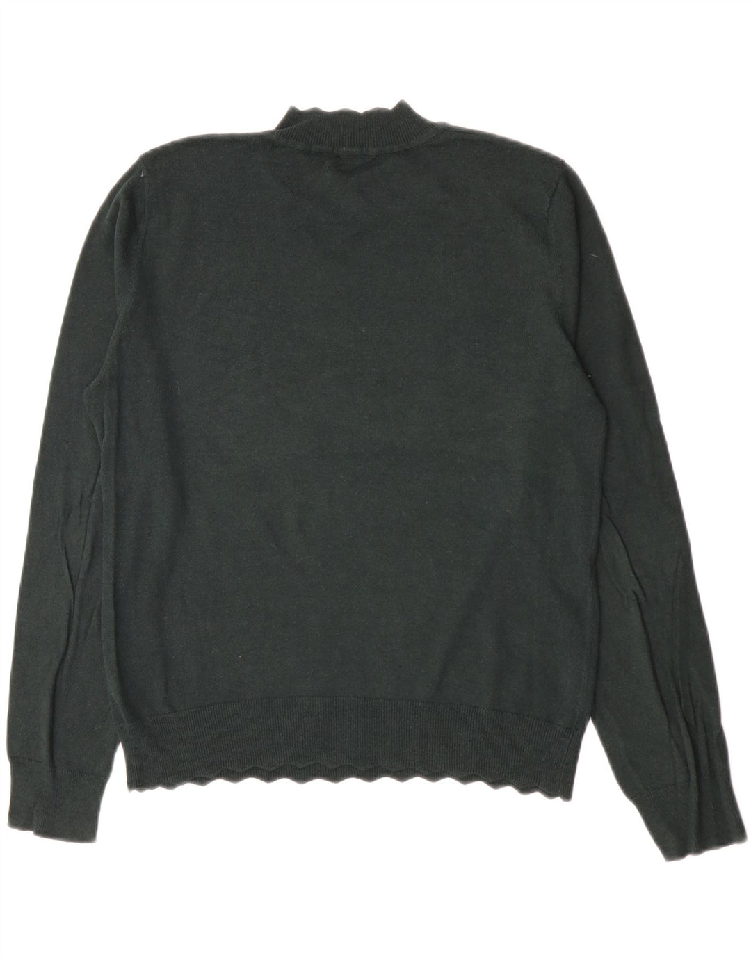 Oasis Dame Turtle Neck Sweater UK 16 Stor grøn bomuld