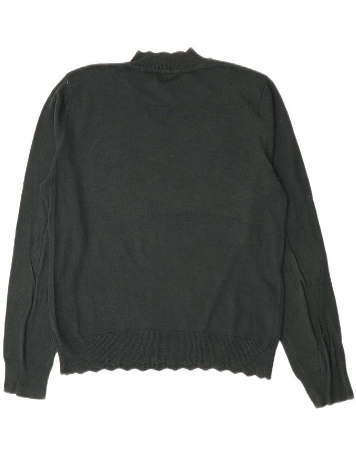 Oasis Dame Turtle Neck Sweater UK 16 Stor grøn bomuld