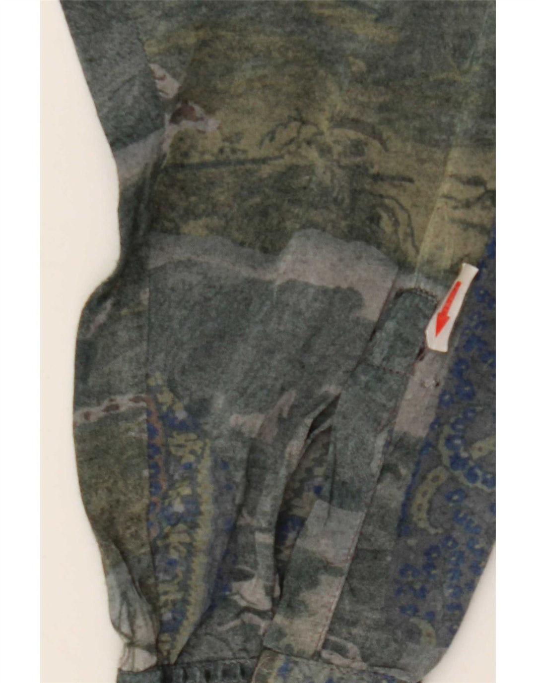 Vintage herre abstrakt mønster skjorte medium flerfarvet Rayon