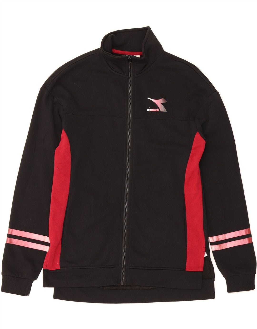 DIADORA Mens Tracksuit Top Jacket XS Black Colourblock Cotton Vintage Diadora and Second-Hand Diadora from Messina Hembry 