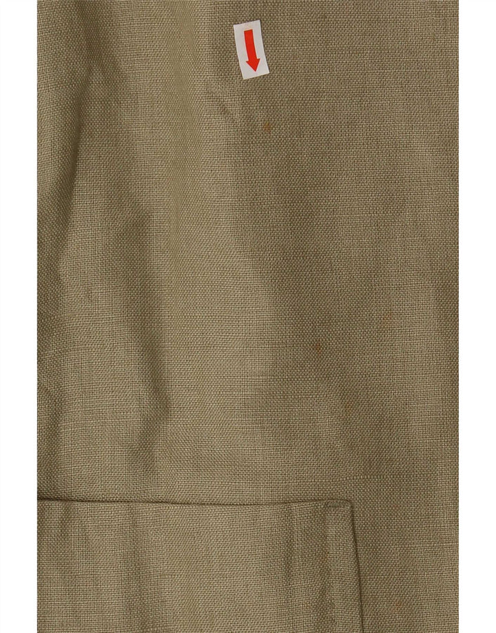Marks & Spencer Herre 3-knaps blazerjakke UK 40 Medium Khaki Linen