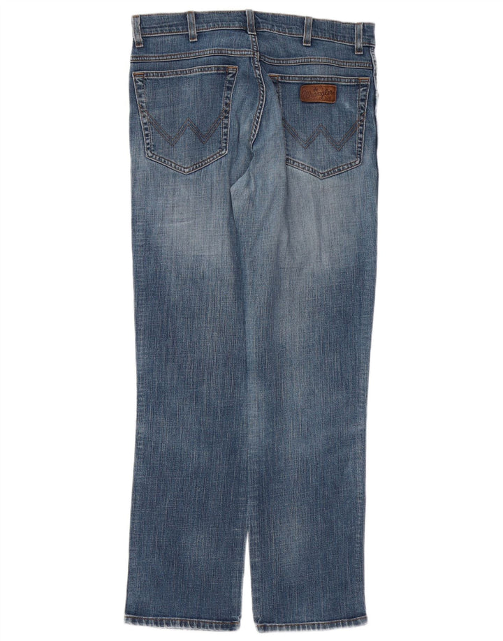 WRANGLER Herre Texas Stretch Straight Jeans W33 L30 Blå Bomuld