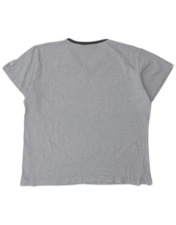 Champion Womens T-Shirt Top UK 14 Medium Blue Cotton