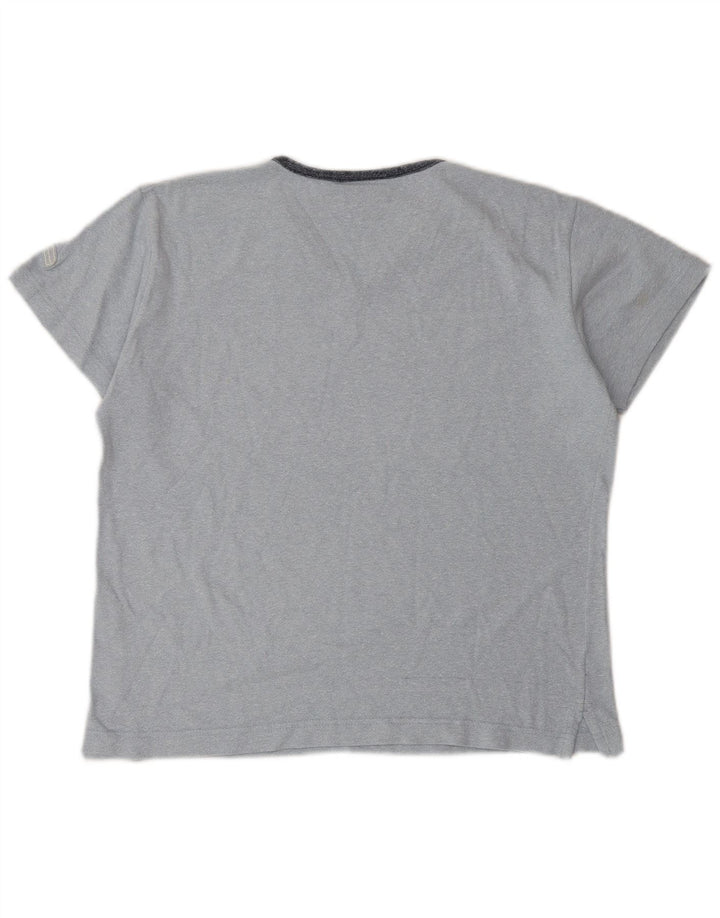 Champion Dame T-Shirt Top UK 14 Medium Blue Cotton