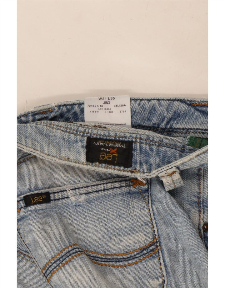 LEE Dame Jinx Distressed Bootcut Jeans W31 L35 Blå Bomuld