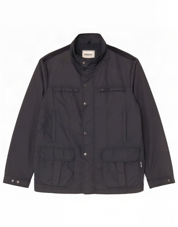 Geox Herre Utility Jacket UK 48 4XL Navy Blue Polyamid
