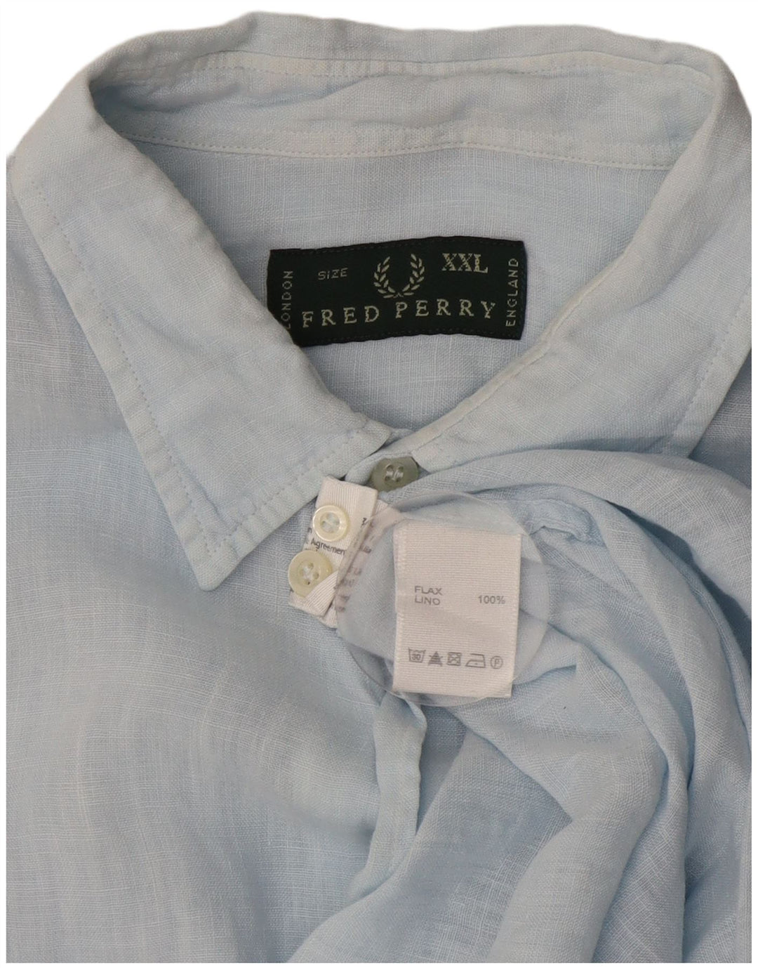 Fred Perry Herreskjorte 2XL Blå Linned