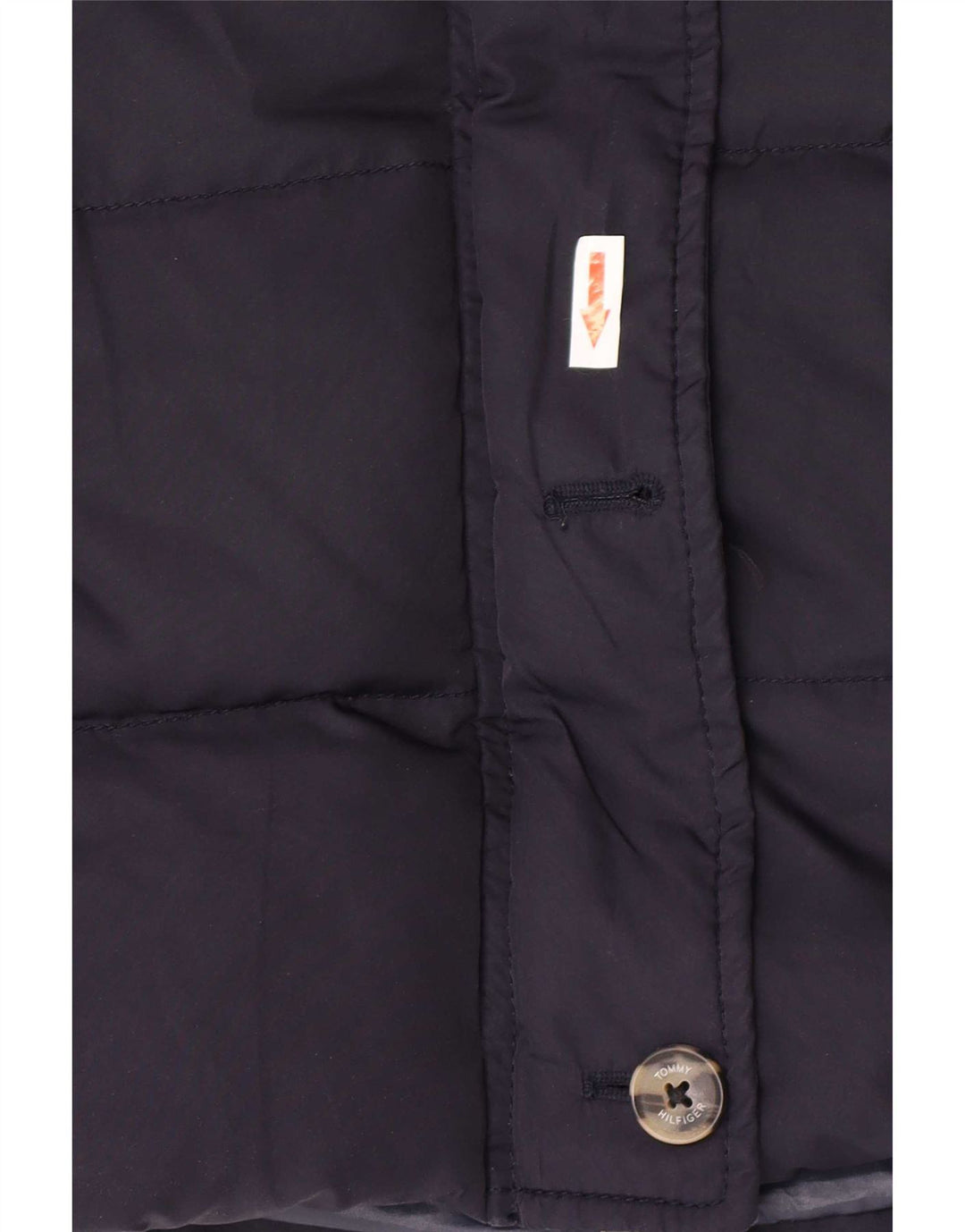 Tommy Hilfiger Dame Hætte Polstret Jakke UK 12 Medium Navy Blue Polyester