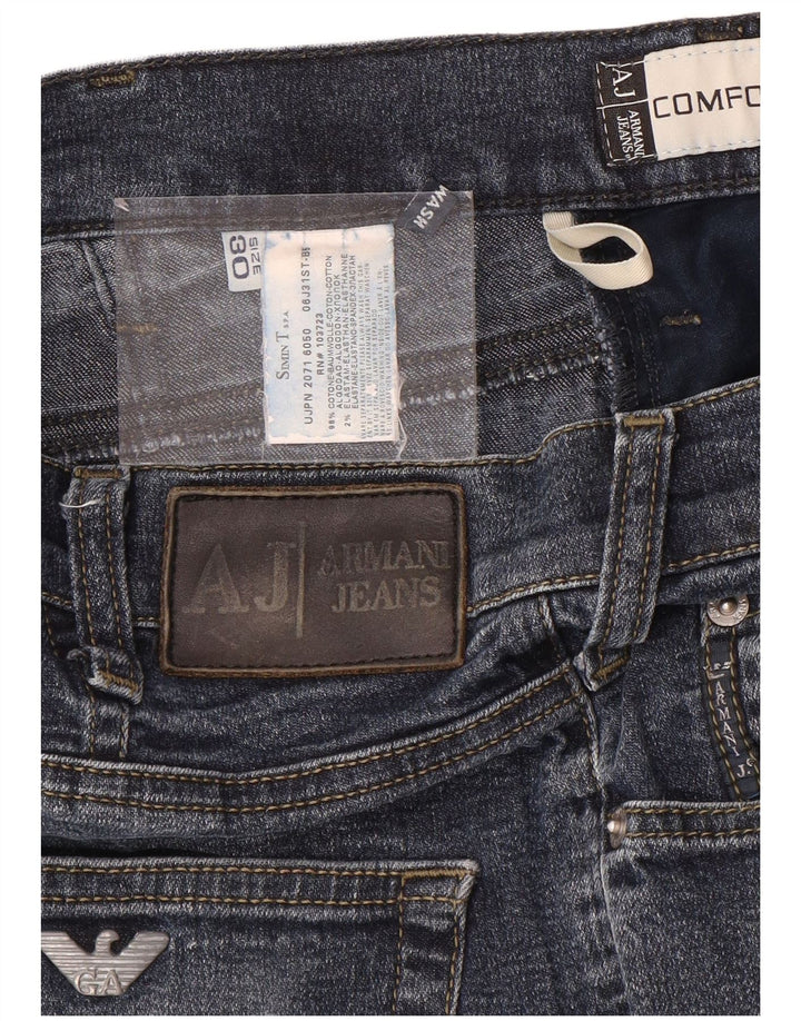 Armani Straight Jeans til mænd W30 L33 Blå Bomuld