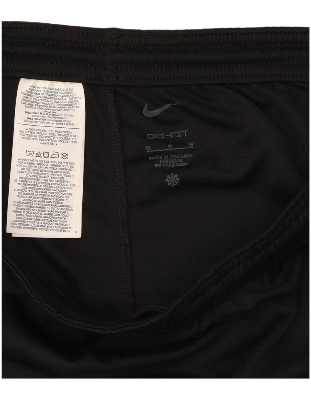 Nike Dame Dri Fit Sports Shorts UK 12 Medium Sort Polyester