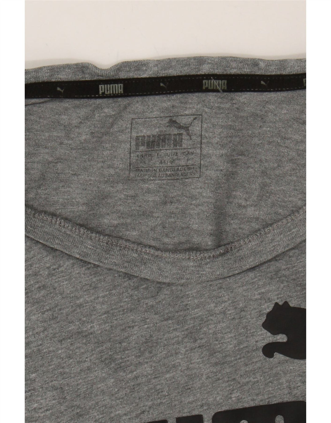 PUMA Mens Graphic T-Shirt Top Small Grey Cotton Vintage Puma and Second-Hand Puma from Messina Hembry 