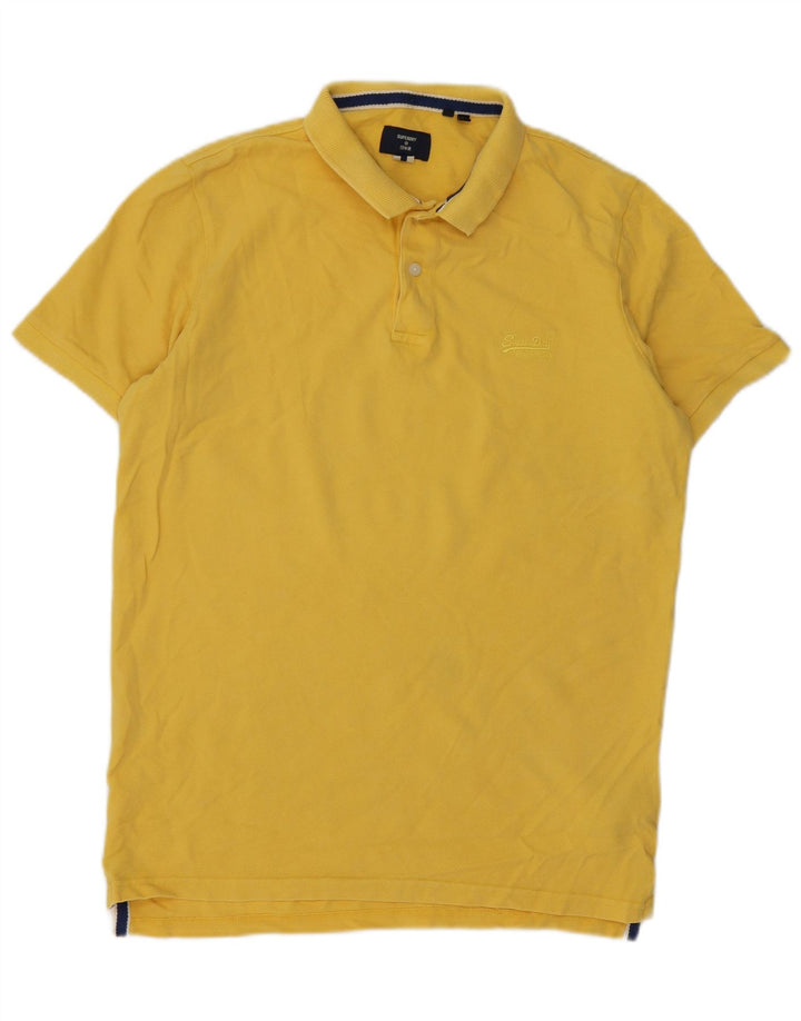 Superdry Poloshirt til mænd Stor gul bomuld